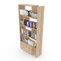 Book Shelf with Books PNG & PSD Images