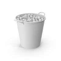 Monochrome Bucket With Ice PNG & PSD Images
