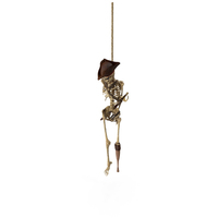 Worn Skeleton Pirate Hanged on Noose PNG & PSD Images