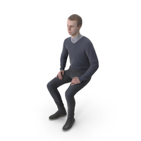 Anthony Sitting - 3D Human Model PNG & PSD Images