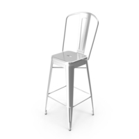 Tolix_Perforated Stools with Backrest PNG & PSD Images