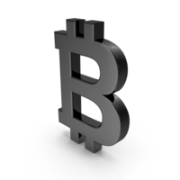 Black Bitcoin Symbol PNG & PSD Images