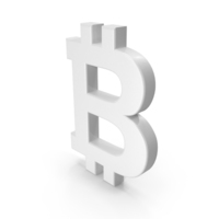 White Bitcoin Symbol PNG & PSD Images