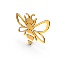 Golden Flying Bee Logo PNG & PSD Images