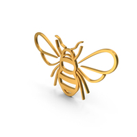 Fly Honey Bee Insect Logo Gold PNG & PSD Images