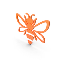 Orange Flying Bee Logo PNG & PSD Images