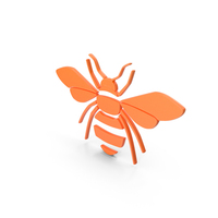 Orange Honey Bee Symbol PNG & PSD Images