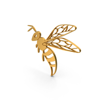 Gold Honey Bee Logo PNG & PSD Images