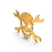 Golden Skull Repair Logo PNG & PSD Images