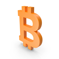 Orange Bitcoin Symbol PNG & PSD Images