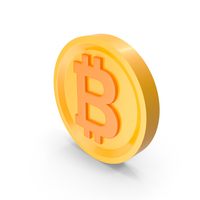 Cartoon Bitcoin Coin PNG & PSD Images