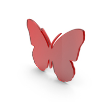 Red Butterfly Wall Design PNG & PSD Images