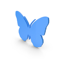 Blue Butterfly Wall Design PNG & PSD Images