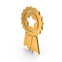 Golden Star Badge Symbol PNG & PSD Images