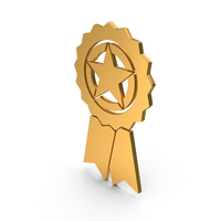 Gold Star Badge Symbol PNG & PSD Images