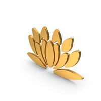 Gold Lotus Symbol PNG & PSD Images