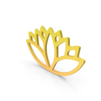 Yellow Lotus Flower Symbol PNG & PSD Images
