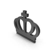 Black King Crown Symbol PNG & PSD Images
