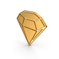 Golden Diamond Symbol PNG & PSD Images