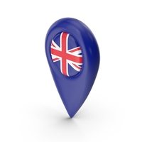 The United Kingdom Of Great Britain Blue Travel Pin PNG & PSD Images