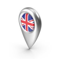 The United Kingdom Of Great Britain Silver Travel Pin PNG & PSD Images