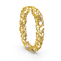Golden Abstract Wire Number 0 PNG & PSD Images
