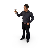 Businessman Raising A Toast With Martini Glass PNG & PSD Images