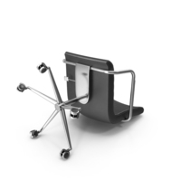 Fallen Black Office Chair PNG & PSD Images