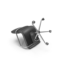 Fallen Black Office Chair PNG & PSD Images