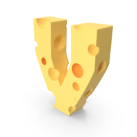 Cheese Letter V PNG & PSD Images