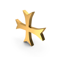 Gold Templar Cross PNG & PSD Images