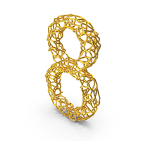 Golden Wire Number 8 PNG & PSD Images