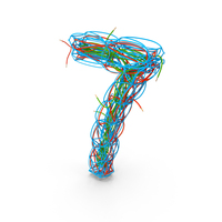 Color Wire Number 7 PNG & PSD Images