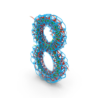 Color Wire Number 8 PNG & PSD Images