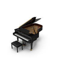 Grand Piano Fazioli with Bench PNG & PSD Images