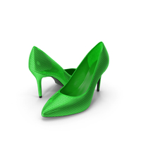 Green Glitter Heels PNG & PSD Images