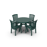 Green Plastic Table With Chairs PNG & PSD Images