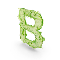 Energy Drink Splash Capital Letter B PNG & PSD Images