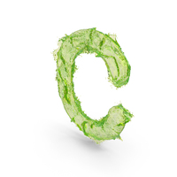 Energy Drink Splash Capital Letter C PNG & PSD Images