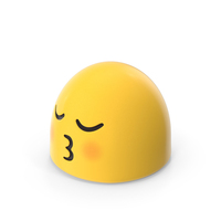 Kissing Face with Smiling Eyes Android Emoji PNG & PSD Images