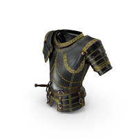 Medieval Knight Black Gold Chest Armor PNG & PSD Images