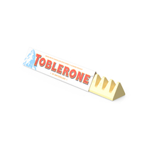 Opened Toblerone White Chocolate Bar PNG & PSD Images