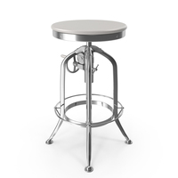 Pittsburgh Adjustable Height Barstool White PNG & PSD Images