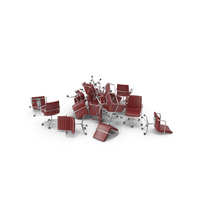 Multiple Red Office Chairs PNG & PSD Images