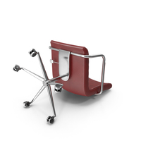 Fallen Red Office Chair PNG & PSD Images