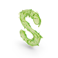 Energy Drink Splash Capital Letter S PNG & PSD Images