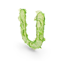 Energy Drink Splash Capital Letter U PNG & PSD Images