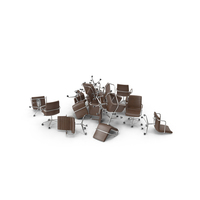 Brown Multiple Office Chairs PNG & PSD Images