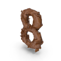 Chocolate Splash Number 8 PNG & PSD Images
