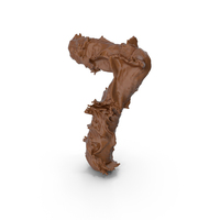 Chocolate Splash Number 7 PNG & PSD Images